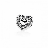 Пандора Мініатюра для медальйона Сяюче серце (петіт) 792022CZ-heart