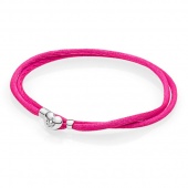 Пандора Текстильний браслет Moments, рожевий 590749CPH-S