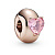 Пандора Кліпса рожеве серце-солітер Rose 789203C01