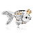 Пандора Шарм Золота рибка Позолота 792014CCZ_p