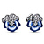 Пандора Сережки-пусети Синя фіалка 290781C01
