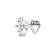 Пандора Одиночна сережка-Пусети «Мій яскравий діамант» Пандора ME 298388CZ