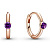 Пандора Сережки-кільця Пурпуровий солітер Rose 289304C01