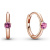 Пандора Сережки-кільця з рожевим кристалом Rose 289304C03