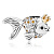 Пандора Шарм Золота рибка корона G585 792014CCZ