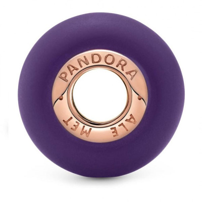 Пандора Намистина з муранським склом матового фіолетового кольору Rose 789547C00